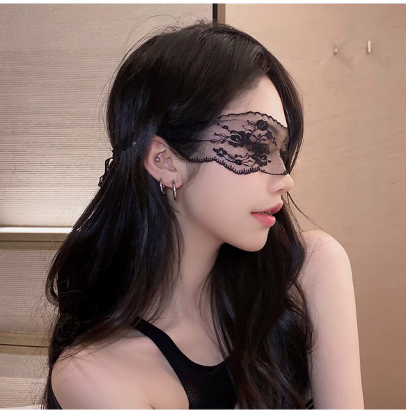 FEE ET MOI - French Elegant Sheer Lace Eye Mask (Black)